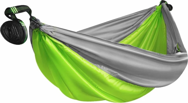 Hammock turistik Spokey Air Rocker, ultralight, për meshkuj dhe femra, jeshil dhe gri [Madhësia: 51 × 16 × 14 cm]