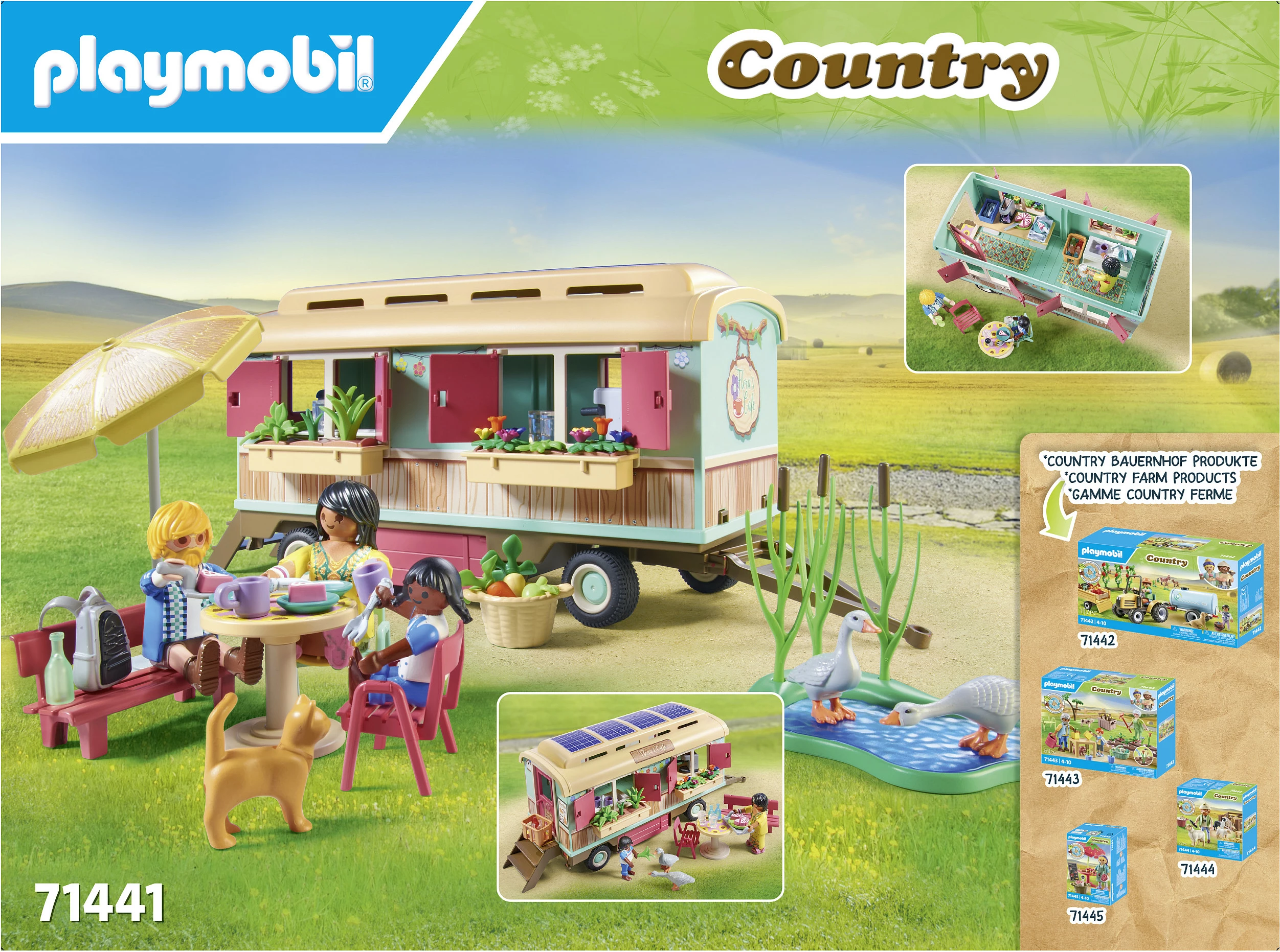 Set lodrash Playmobil Country 71441 Bauwagencafé, 67 pjesë, shumëngjyrësh