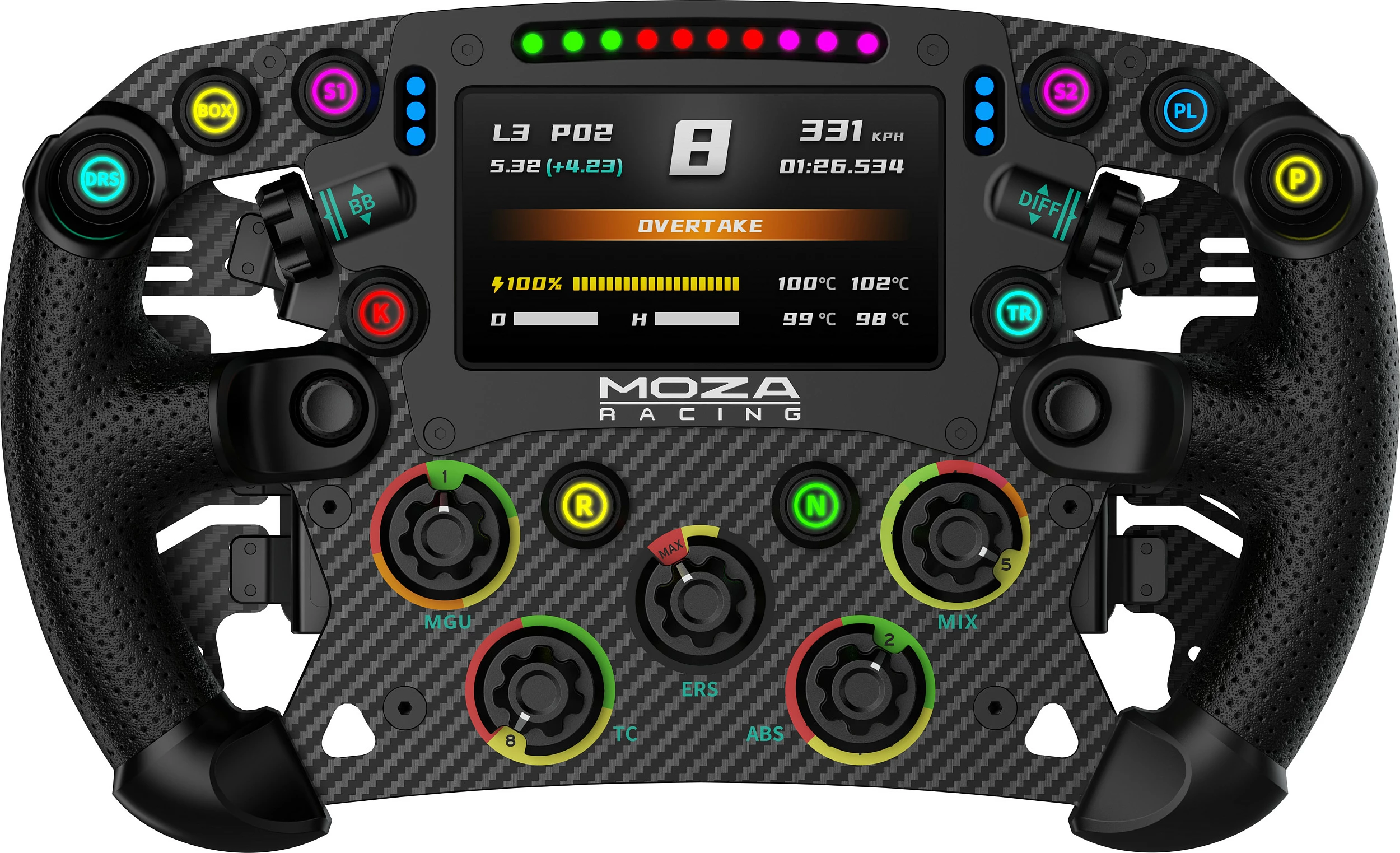 Timon garash Moza Racing FSR2 Formula Wheel RS068, për PC, i zi