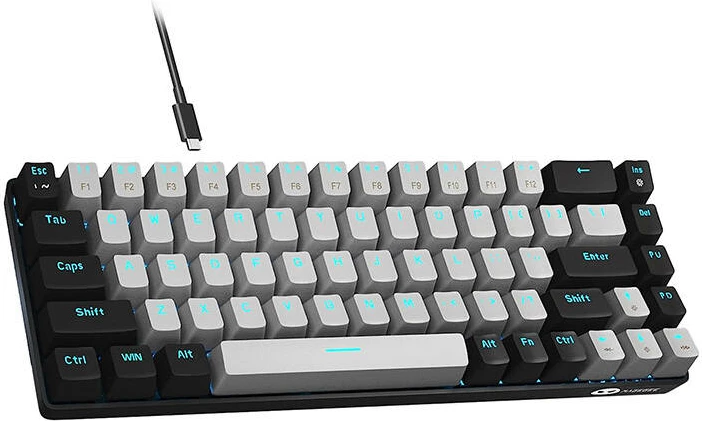 Tastierë mekanike MageGee MK-BOX, 68 taste, Blue Switch, me kabllo, e zezë-gri