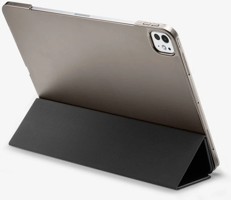 Mbështjellës tablet, Spigen Smart Fold për iPad Pro 13" (2024) A2925/A2926/A3007, kapak tri-fish me sleep/wake, i zi