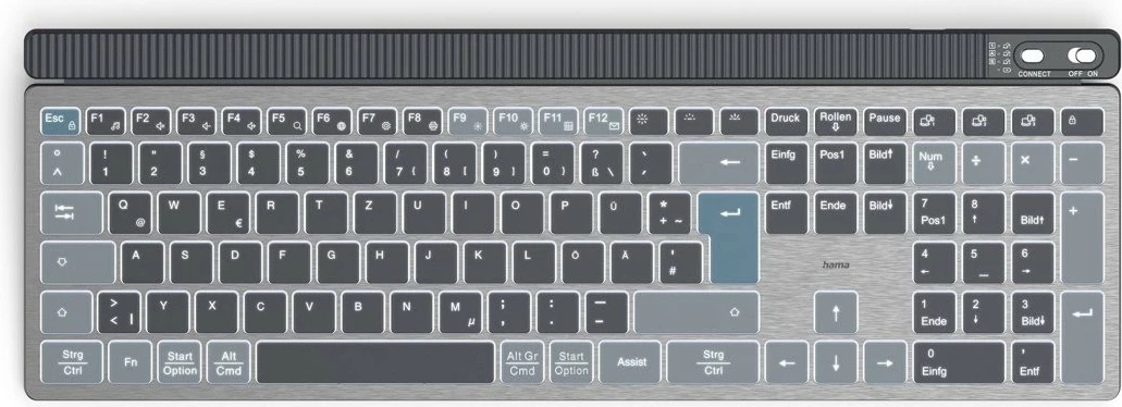 Set tastierë dhe maus wireless Hama WKM-750, QWERTY, i zi