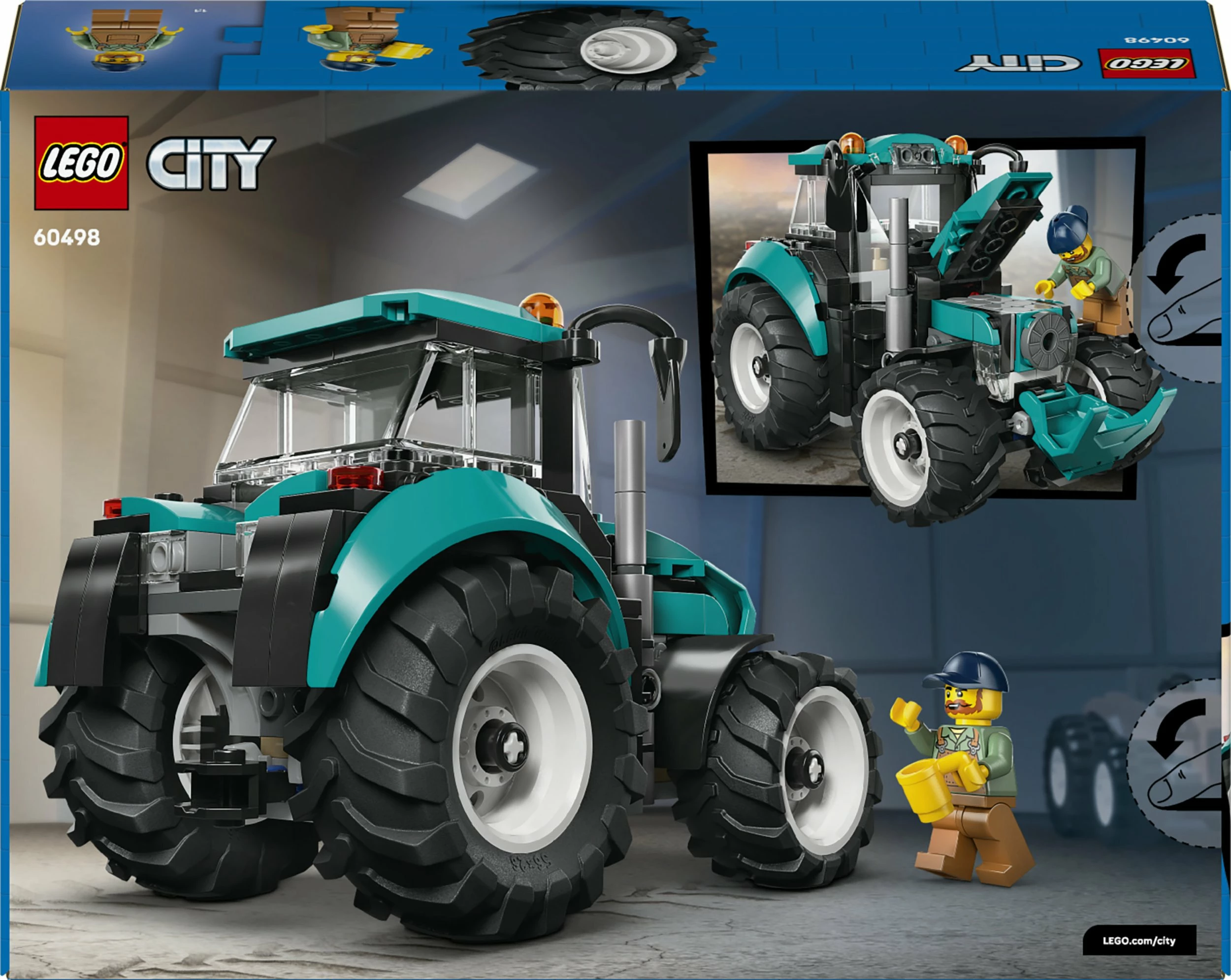 Set ndërtimi LEGO City LEGO 60498 Traktor, 204 copë, 6+, turkeze