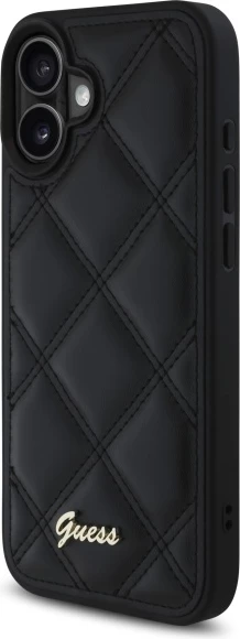 Mbështjellës Guess Quilted Metal për iPhone 16 Plus, 6.7", i zi
