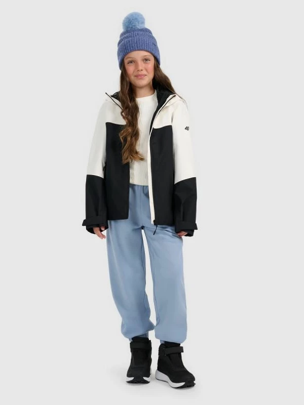 Jakne 3-në-1 për vajza 4f, e zezë