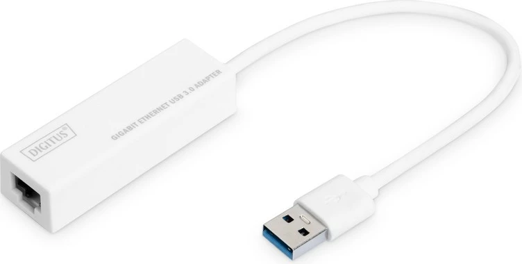 Adapter rrjeti USB 3.0 në Gigabit Ethernet Digitus DN-3023, i bardhë