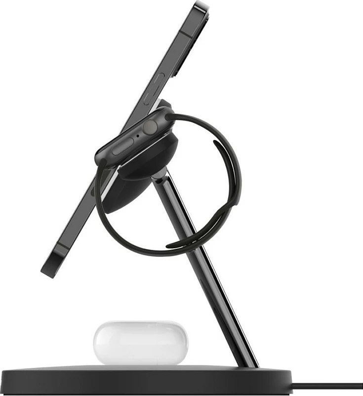 Karikues wireless Belkin WIZ017vfBK, 15W, për celular, smartwatch dhe kufje, i zi