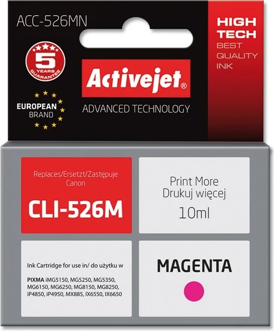 Ngjyrë zëvendësuese Activejet ACC-526MN për printer Canon, 10ml, e vjollcë