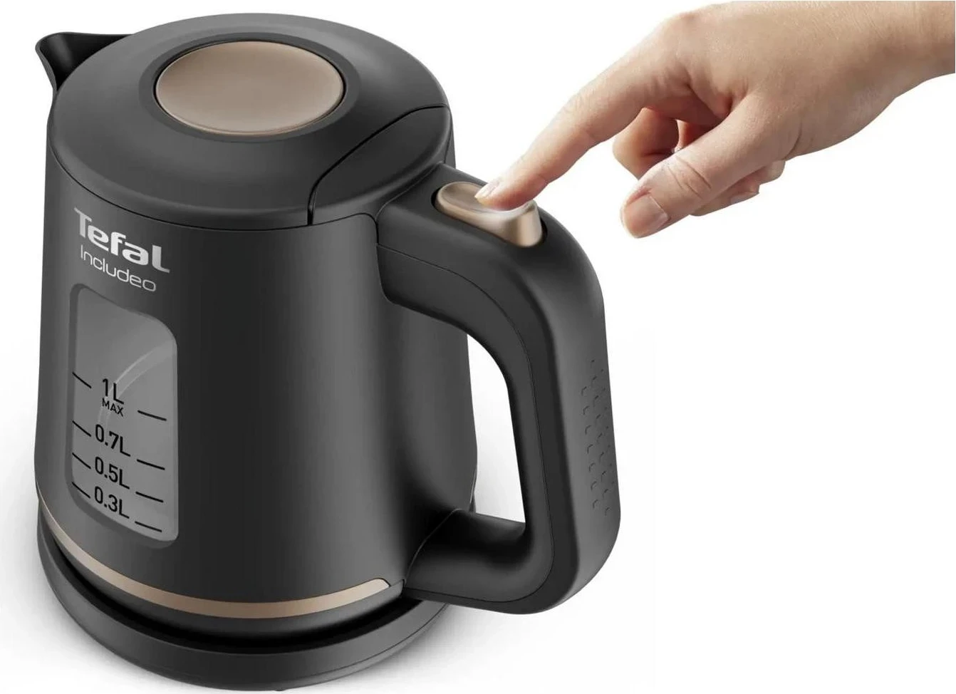 Çajnik elektrik Tefal Includeo KI533811, ngjyrë e zezë