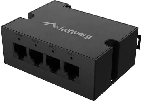 Switch LANBERG DIN-GE4-BT-90W, 1xIn 3xOut, 1Gb, POE, DIN rail, zi