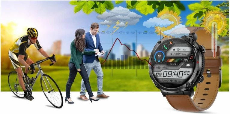 Smartwatch Gravity unisex, e zezë