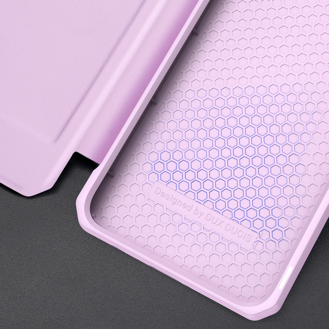 Mbështjellës Dux Ducis Skin X për Samsung Galaxy A73, me xhep për kartela, rozë