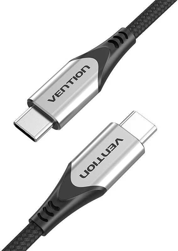 Kabllo USB-C në USB-C Vention TAAHD, 0.5m, 60W, Gri