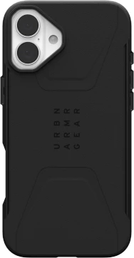 Mbështjellës UAG Civilian MagSafe për iPhone 16 Plus, i zi