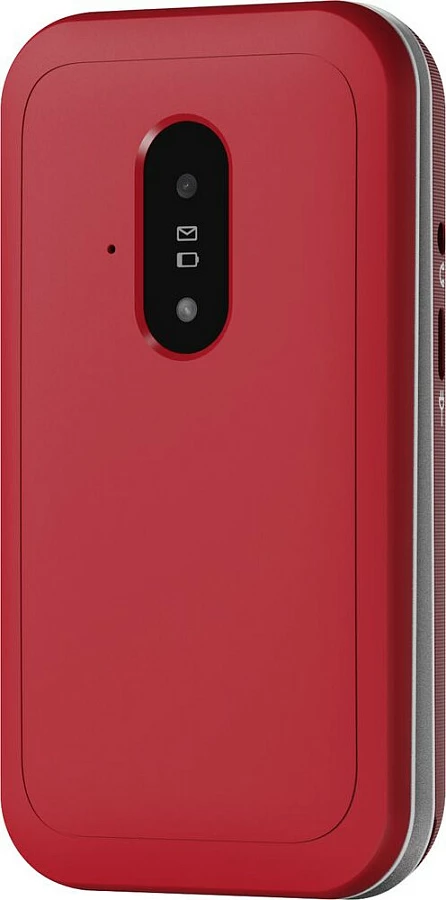 Celular Doro Leva E22, me kapak, ekran 2.8 inç, Single SIM, 1150 mAh, kuq/bardhë