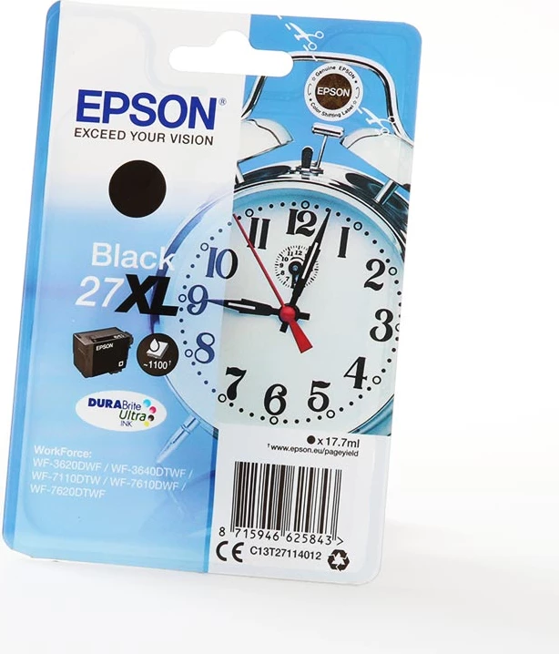 kartush boje, Epson, 27XL C13T27114012, 17.7 ml 1100 faqe XL, e zezë
