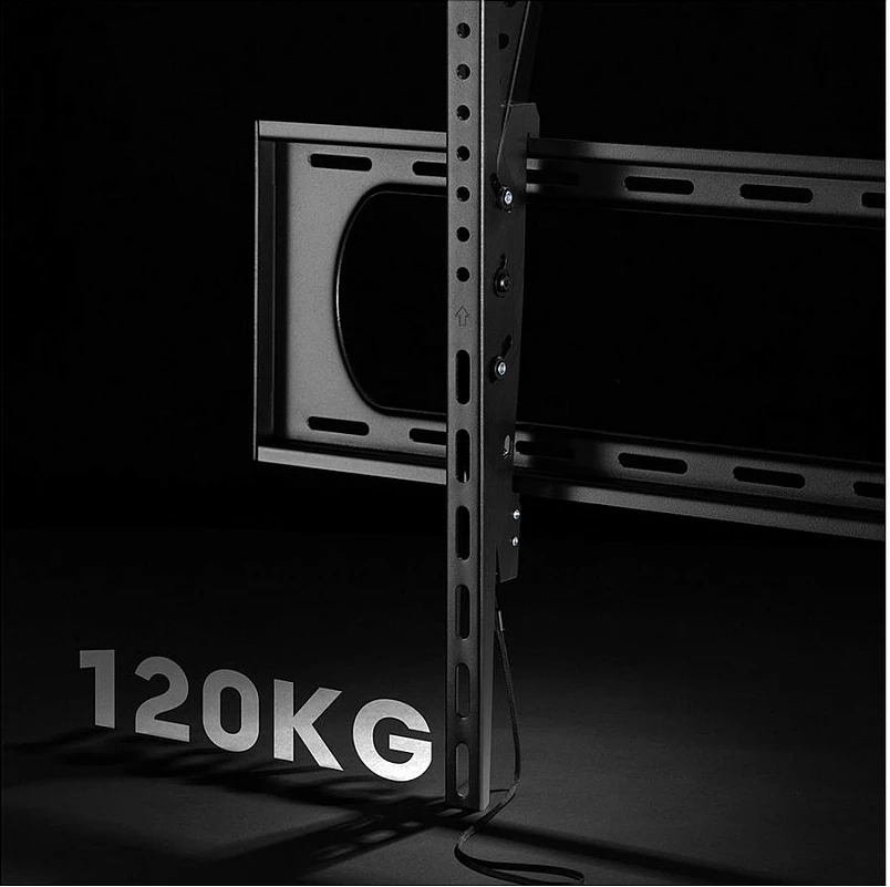 Mbajtëse muri për TV VALUE, e anueshme, 60-120", VESA deri 900x600, deri 120 kg, e zezë