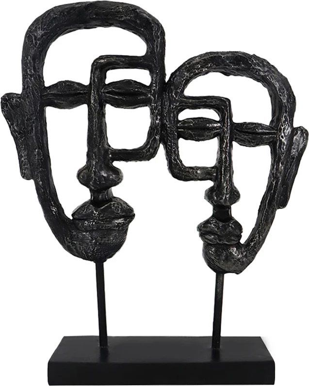 Dekor totem i zi, polirezine, 23x6x28cm