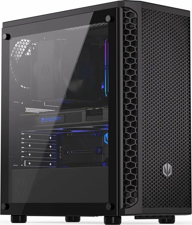 Kasë Endorfy Signum 300 Core EY2A004 Midi Tower ATX/Micro-ATX/Mini-ITX, xham i temperuar, pa PSU, e zezë