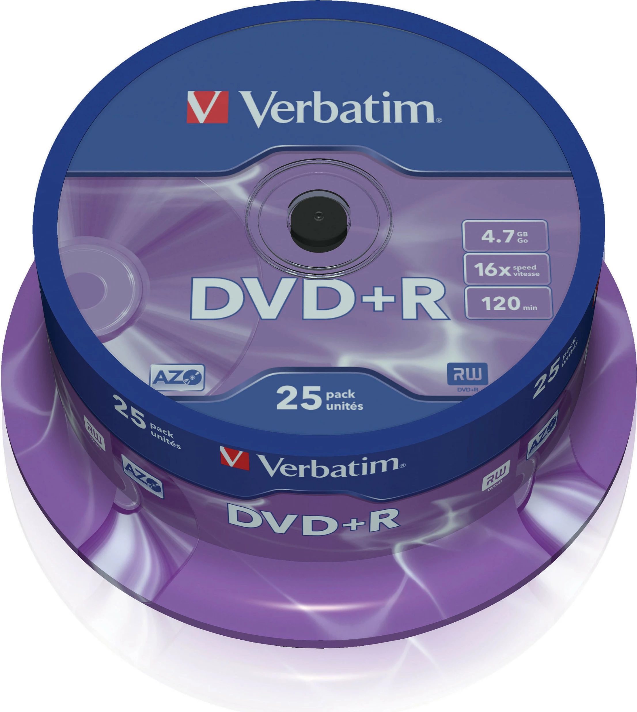 DVD+R Verbatim 43500, 4.7GB 16x, 25 copë, Matt Silver