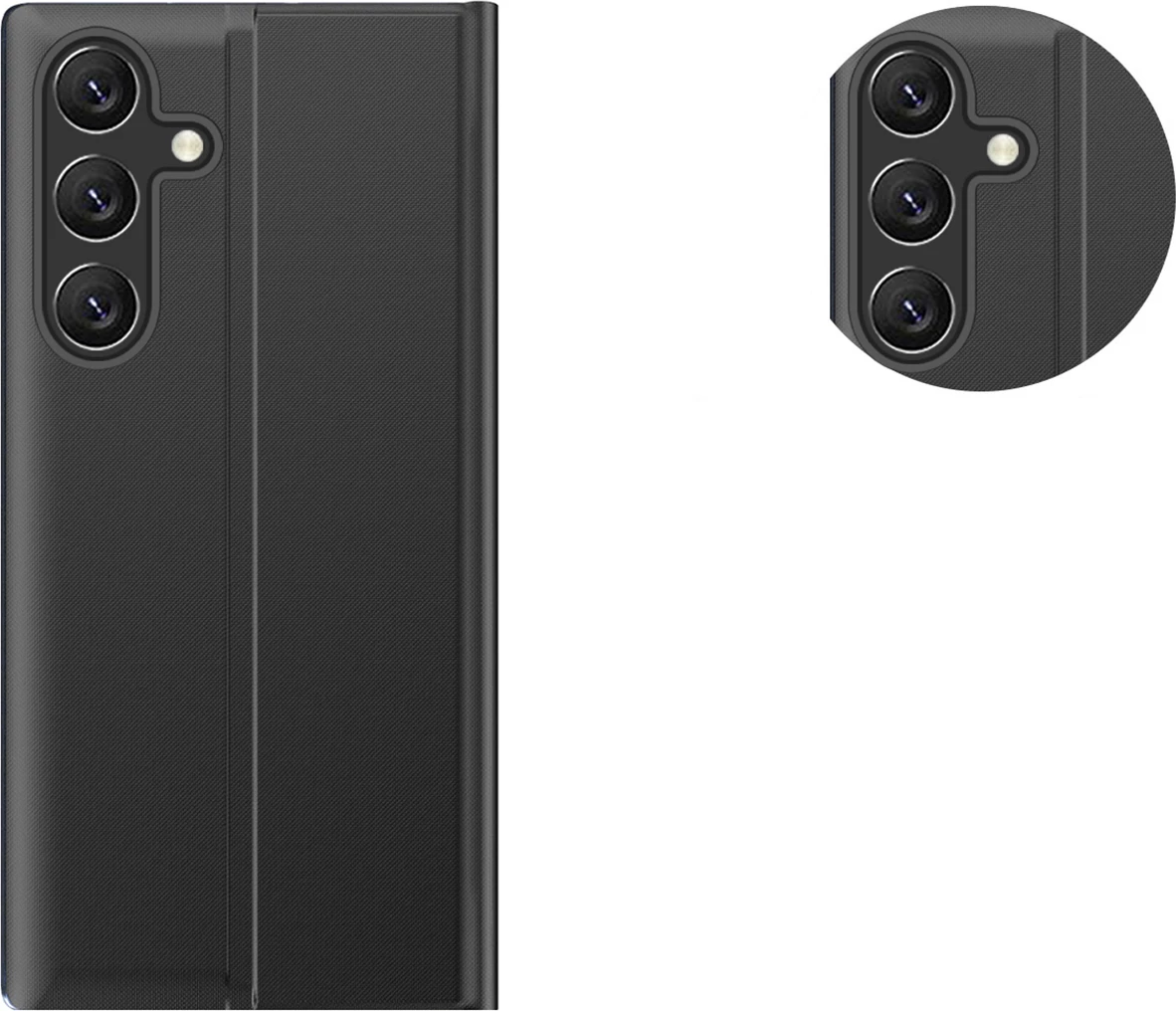 Mbështjellës Hurtel New Sleep Case për Samsung Galaxy A26, me kapak dhe funksion stand, i zi