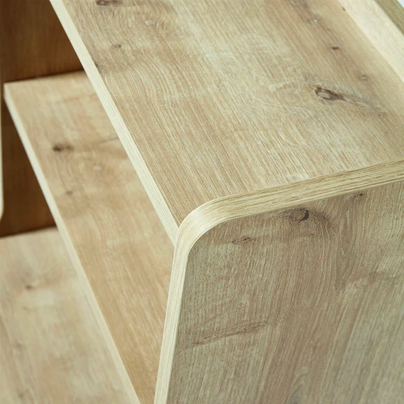 Komodinë nate Skye Decor, Tuvalle 057, ngjyrë lis safir dhe e bardhë