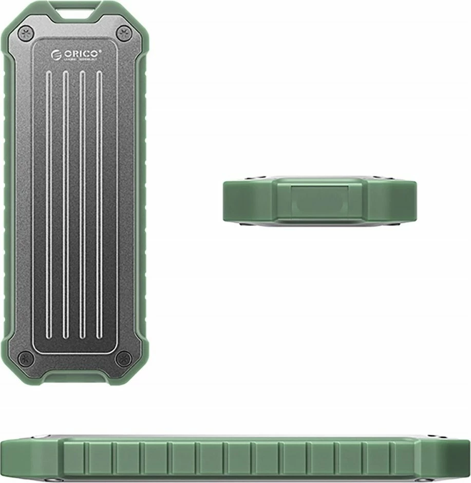 Kasë portative për SSD M.2 NVMe/SATA Orico OTPX-G2 USB-C 3.2 10Gbps, gri-jeshile, me kabllo USB-C