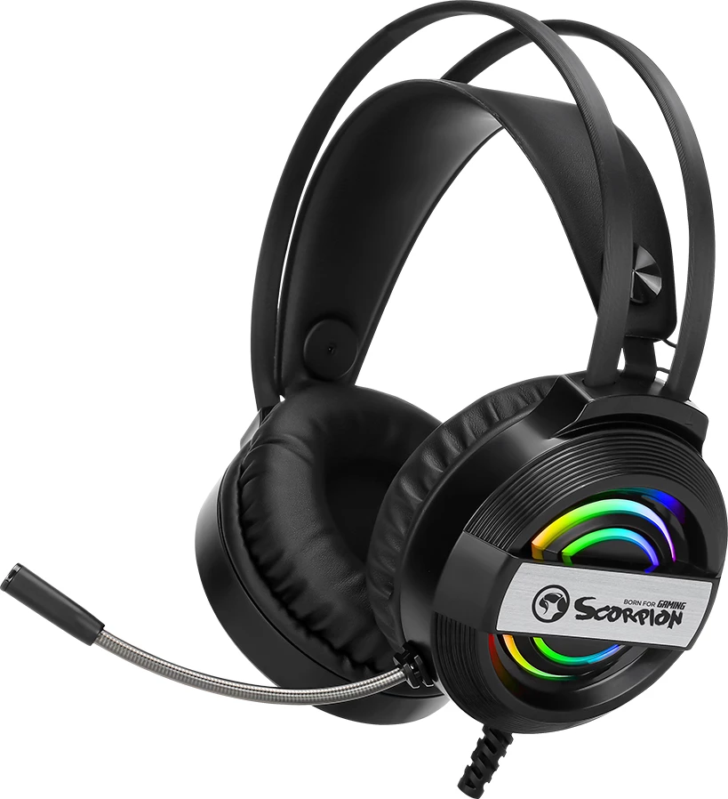 Kufje gaming Marvo HG8902, USB me kabllo, RGB, stereo, të zeza