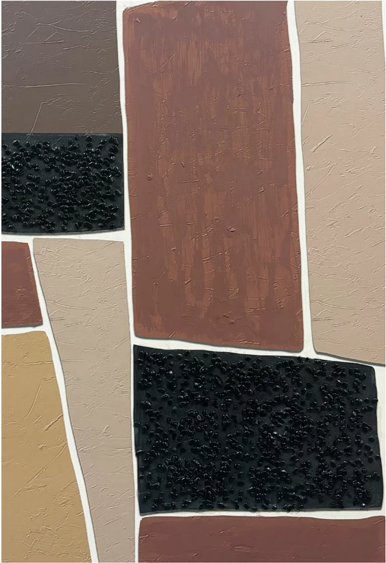 Pikturë dekorative FRACTAL A, kornizë, kanavacë, bezhë, kafe, e zezë, 82.6x4.3x122.6cm