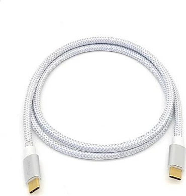 Kabëll USB C në USB C Equip 0.5m, USB 3.2 Gen 2, 100W, Silver/White