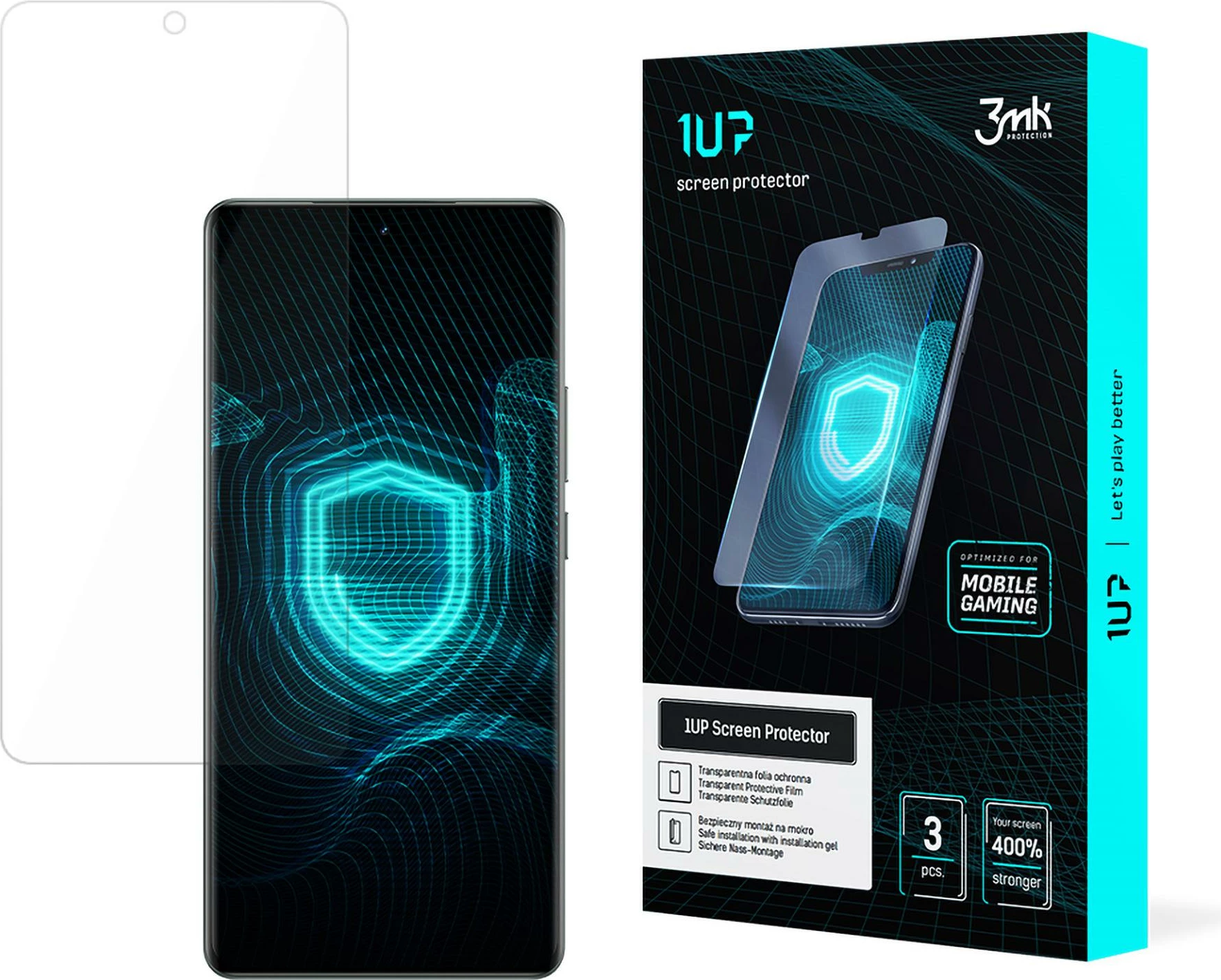 Folje mbrojtëse për ekran 3mk 1UP për Realme GT 6, për gaming