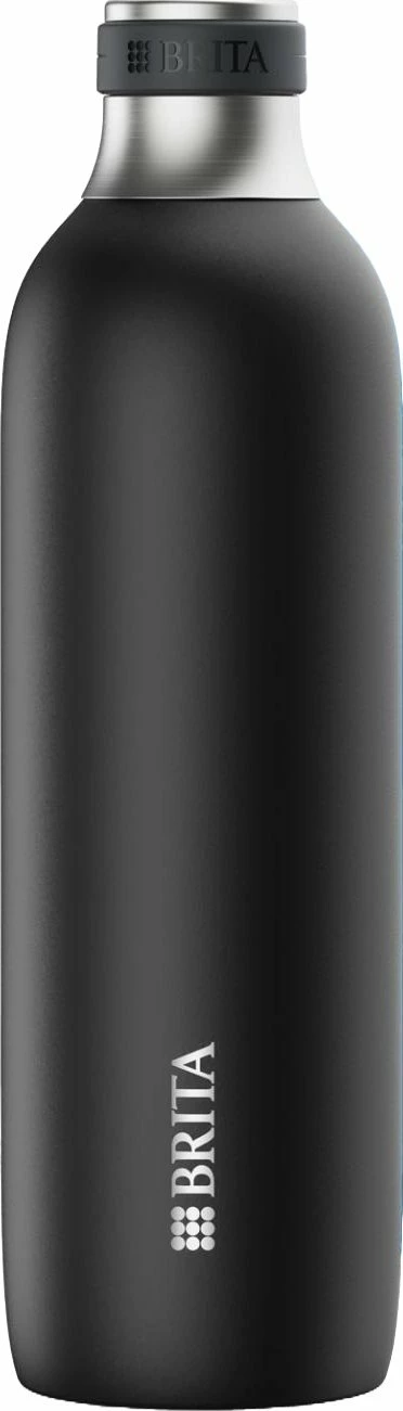 Shishe për karbonator Brita SodaTrio 0.65 L çelik inox, e zezë
