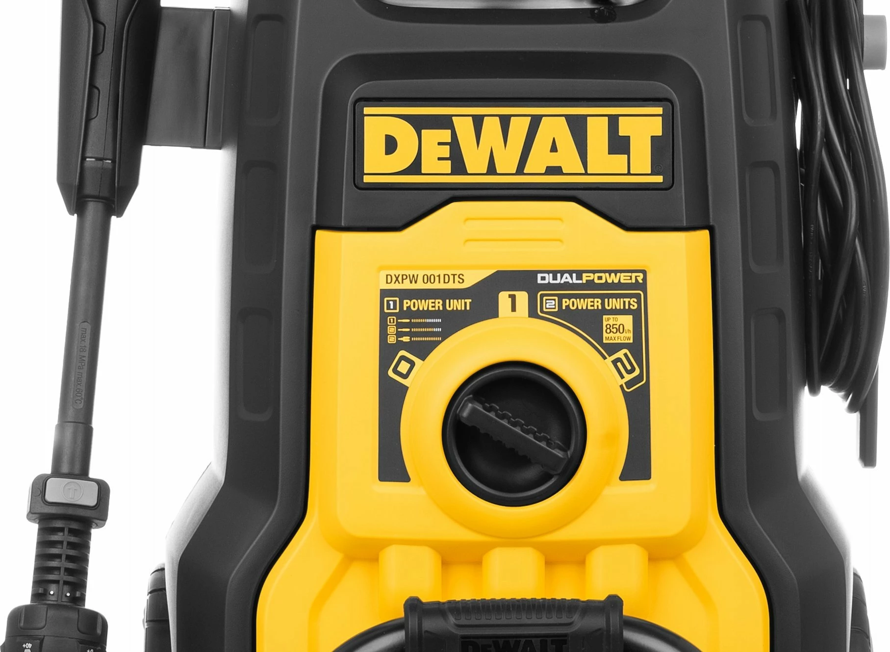 Pastrues me presion DeWalt DXPW001DTS 2800W 160 bar 810 l/h, zorrë 10 m, set me 2 turbo grykë, verdhë/zi