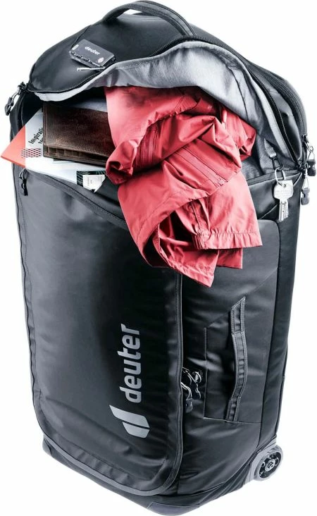 Çantë udhëtimi Deuter Duffel Pro Movo 60, e zezë