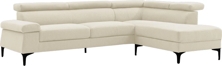 Kënd divani i majtë Gracious, ngjyrë bezhë, 257x178x86cm