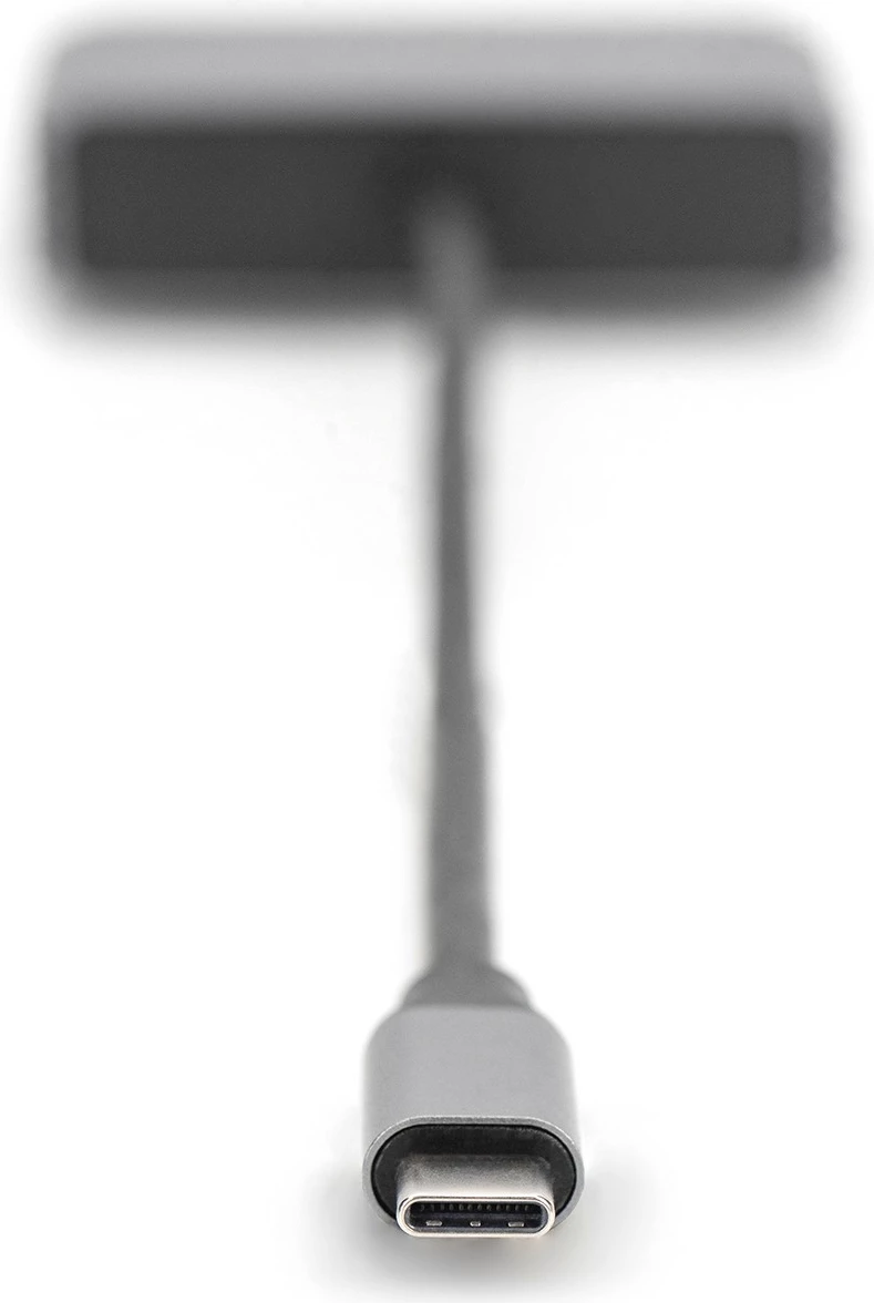 Adapter Digitus mini DP + VGA, 20cm, 4K/30Hz, alumini, argjendtë