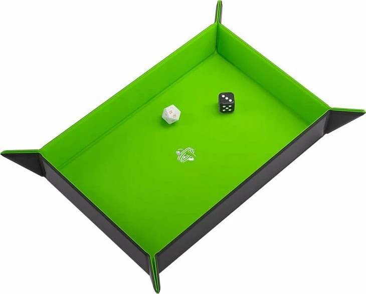 Tabaka magnetike për zare Gamegenic Magnetic Dice Tray rectangular, e zezë/jeshile, 1 copë