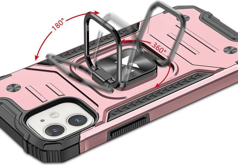 Mbështjellës Wozinsky Ring Armor për iPhone 14, me mbajtëse unaze, ari