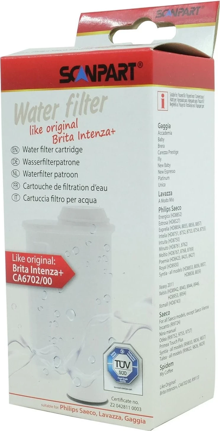 Filtr për Ekspres Kafe Scanpart, për Philips Saeco/Lavazza/Gaggia, Bardhë