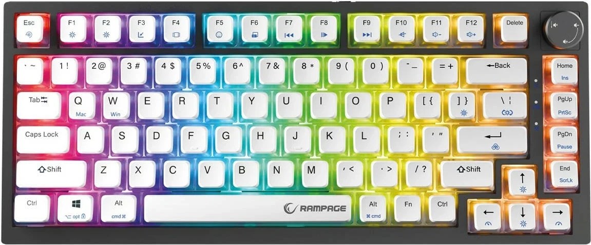 Tastierë gaming Rampage Zenith Pro, 75%, RGB, magnetike-mekanike, e zezë