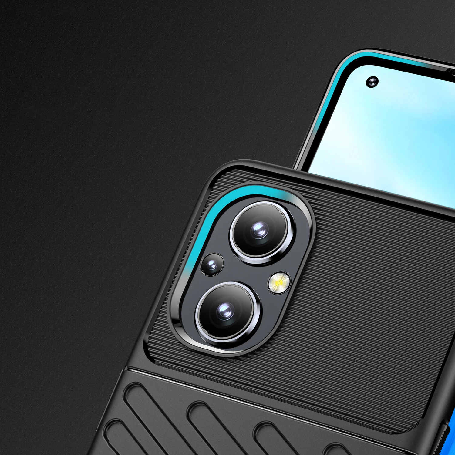 Mbështjellës Hurtel Thunder Case për OnePlus Nord N20 5G, i zi