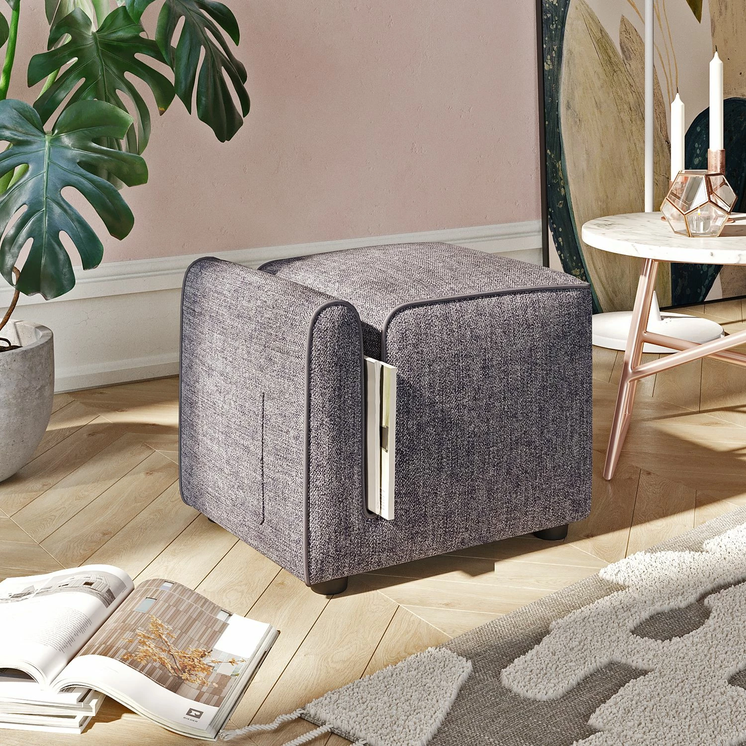 Puf Atelier del Sofa, Paris, ngjyrë gri