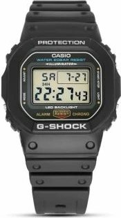 Orë dore për meshkuj Casio G-Shock, e zezë
