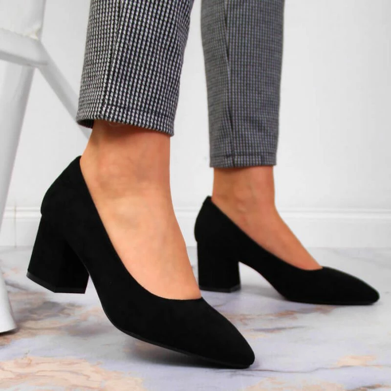 Këpucë me taka të larta Sergio Leone për femra, të zeza