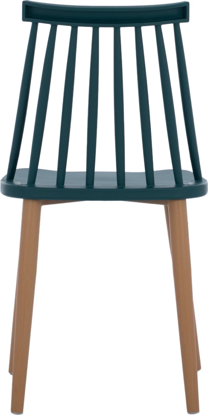 Karrige ngrënieje Vanessa blu me këmbë metalike 43x41x82,5 cm., set prej 4 copë