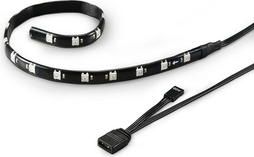 Shirit LED RGB Sharkoon Shark Blades, 5V, 360mm, e zezë