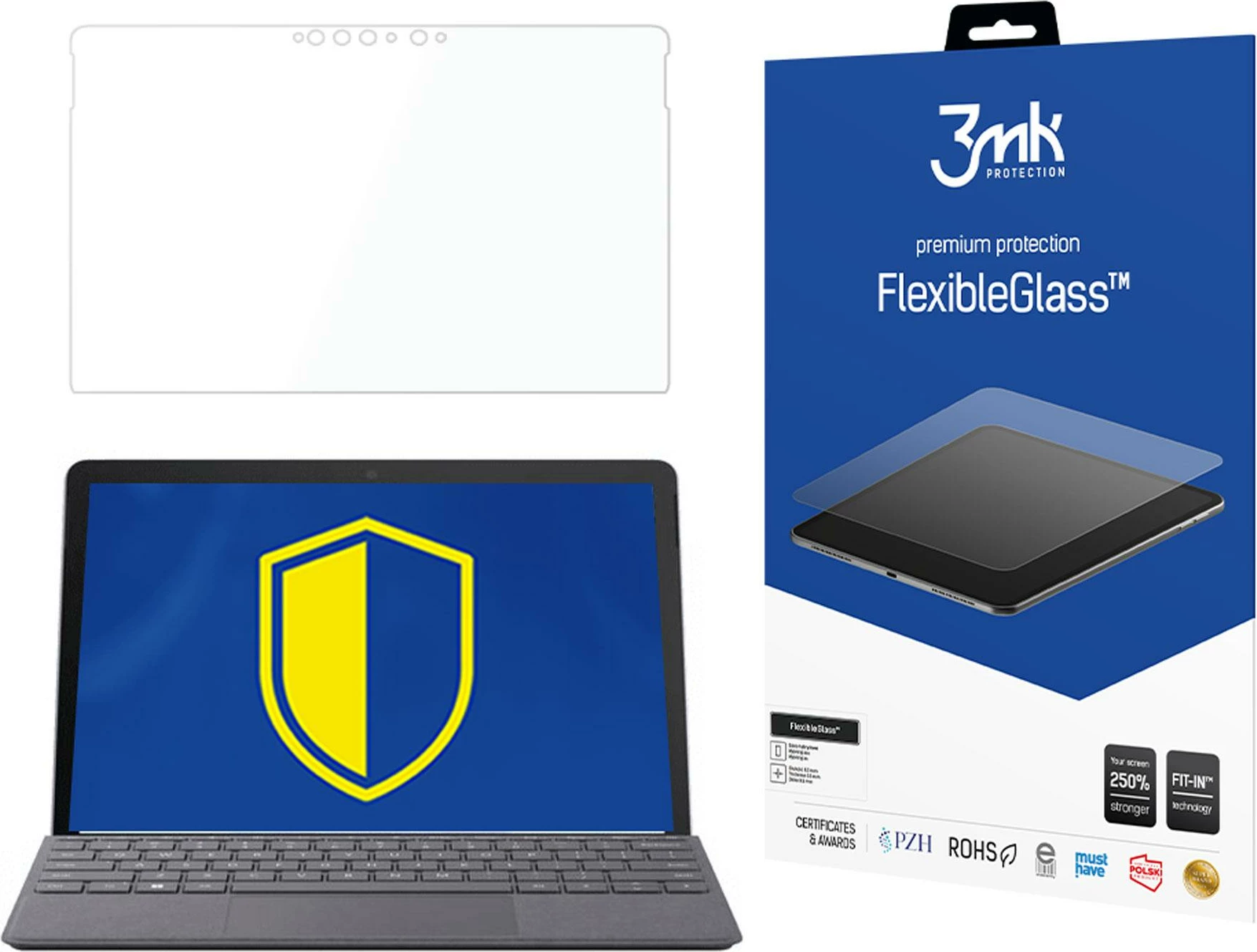 Mbrojtës ekrani FlexibleGlass 3mk Protection për Microsoft Surface Go 3, 10.5 inç, Transparent