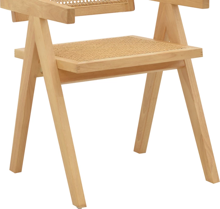 Karrige me krahë Winslow, dru natyral rubberwood, 52x59x79cm