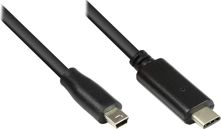 Kabllo GoodConnections Alcasa 3310-CM018, USB-C në Mini-USB B, 1.8 m, USB 2.0, e zezë