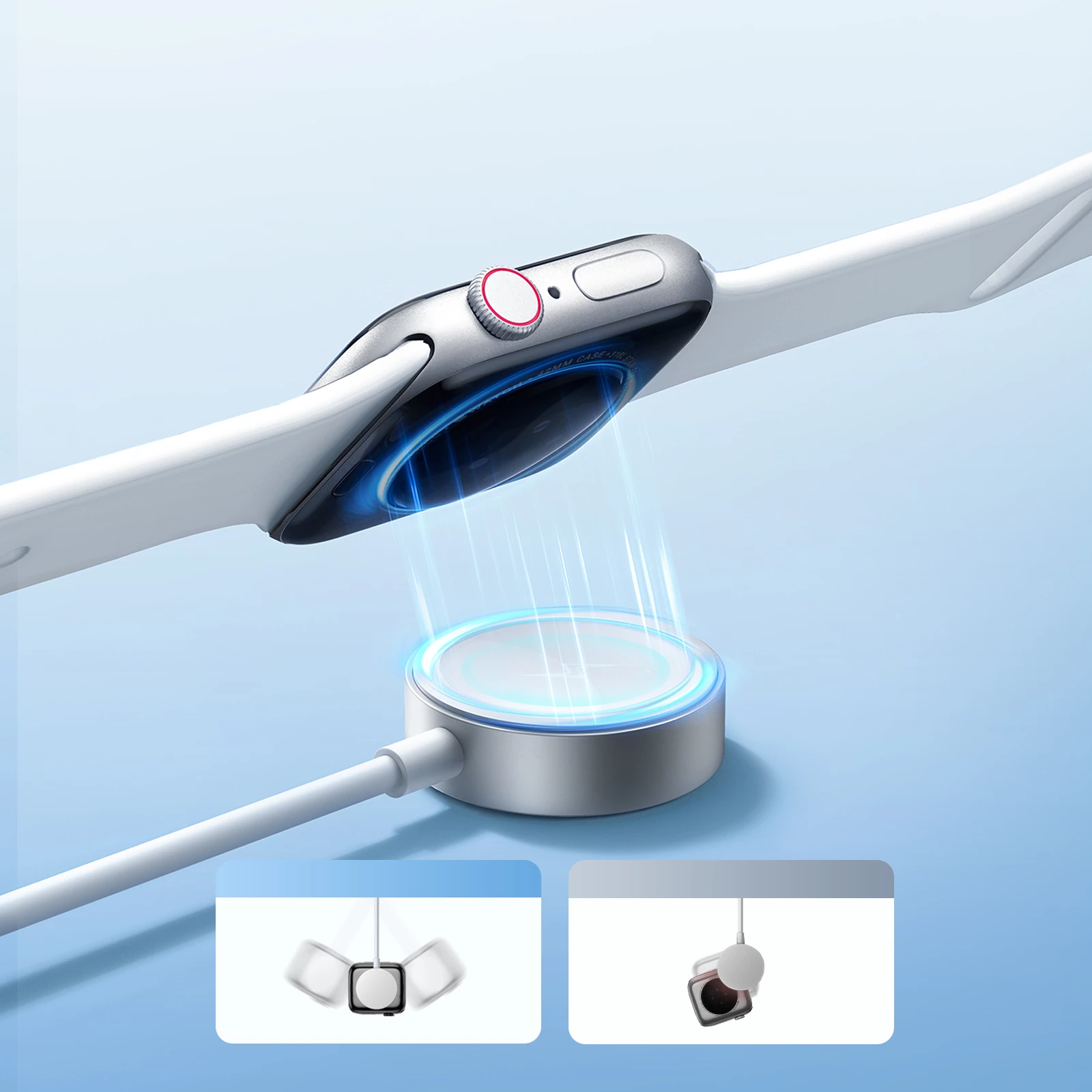 Kabllo karikimi 3-në-1 Joyroom S-IW007, USB-A, magnetik, Lightning, 1.2m, e bardhë